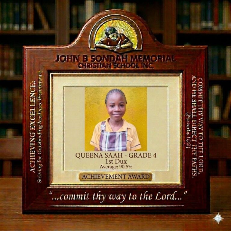 4th Grade, 1st Dux