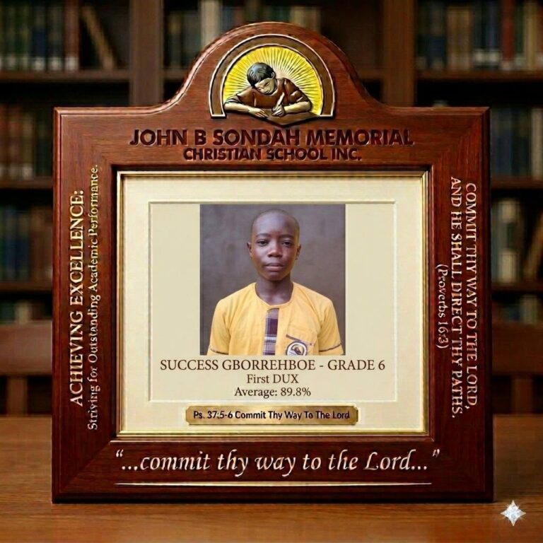 6th Grade, 1st Dux